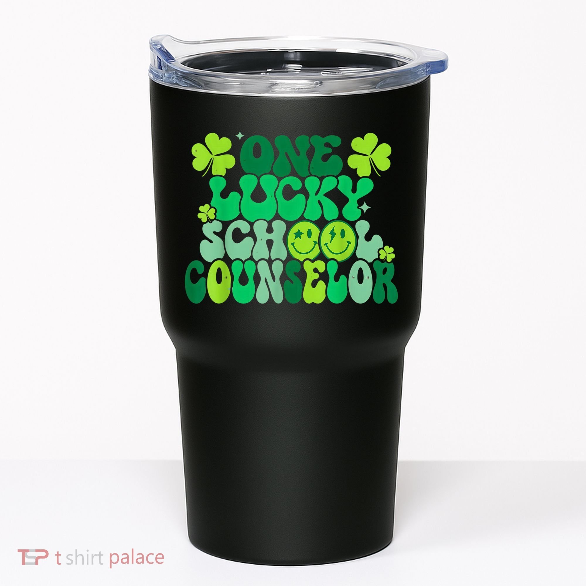 Funny Patrick's Day, Groovy Teacher One Lucky School Counselor Tumbler