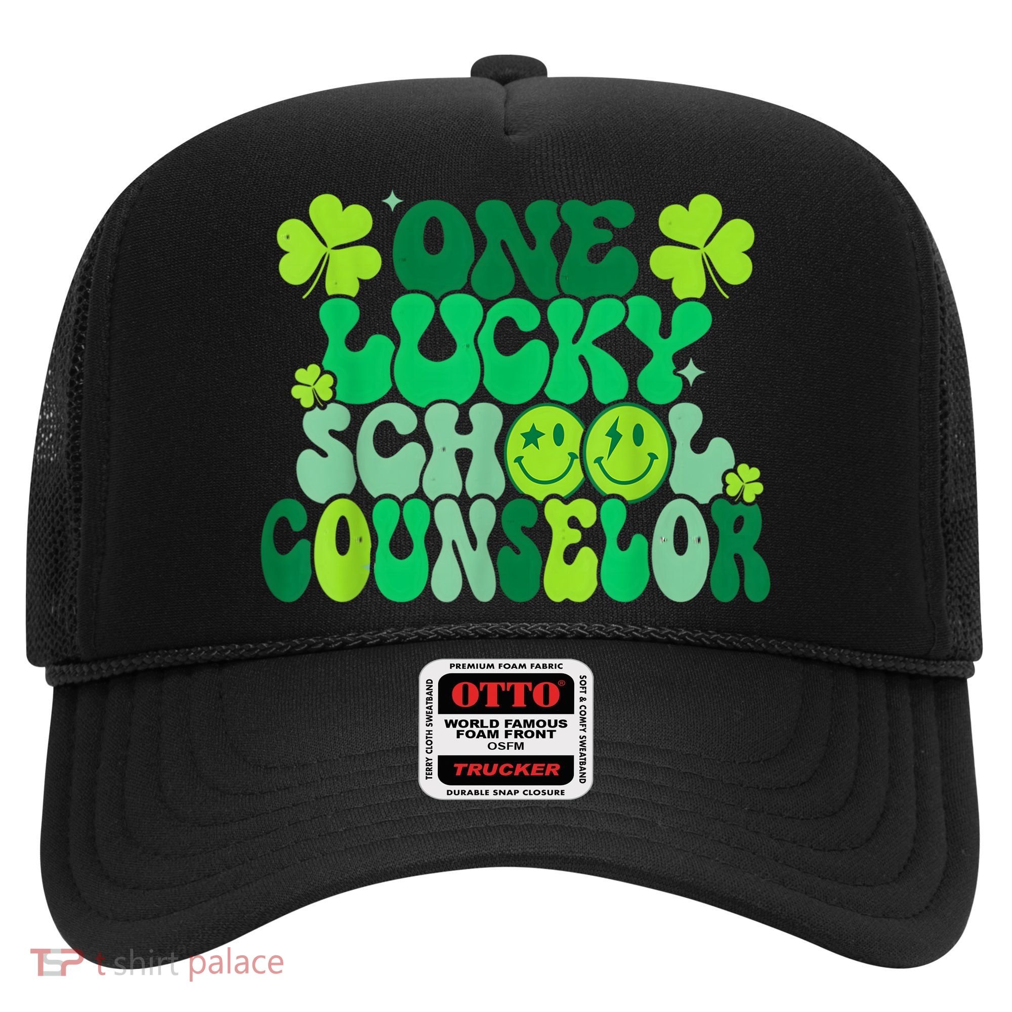 Funny Patrick's Day, Groovy Teacher One Lucky School Counselor Hat
