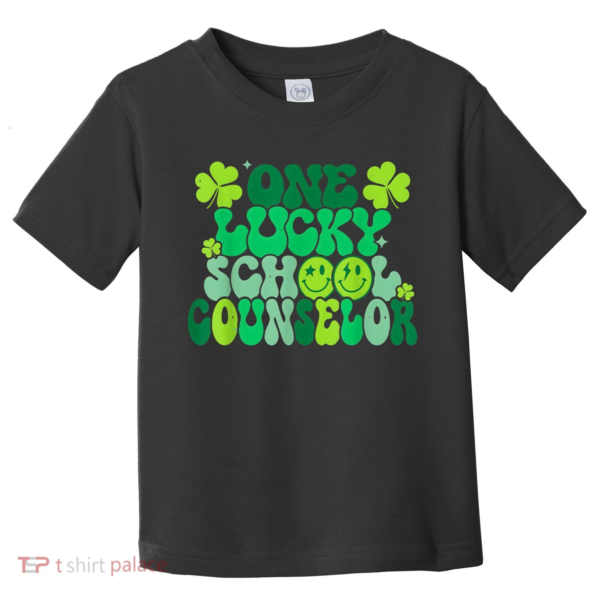 Funny Patrick's Day, Groovy Teacher One Lucky School Counselor Toddler T-Shirt