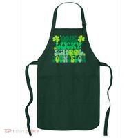 Funny Patrick's Day, Groovy Teacher One Lucky School Counselor Apron thumb 0