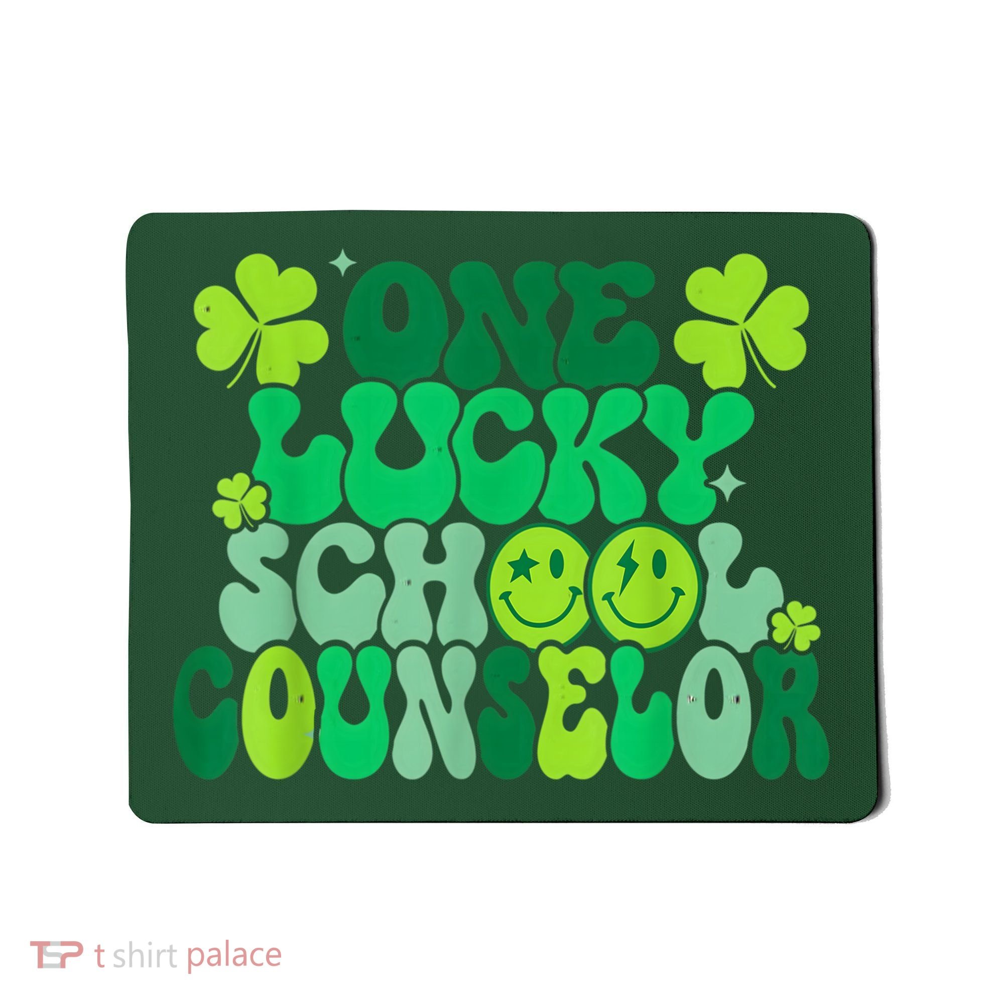 Funny Patrick's Day, Groovy Teacher One Lucky School Counselor Mousepad