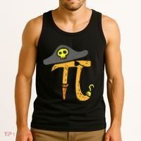 Funny Pi Day Rate Pirate Lovers Math Geek Tank Top thumb 3