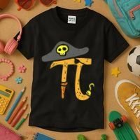 Funny Pi Day Rate Pirate Lovers Math Geek Kids T-Shirt thumb 3