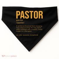 Funny Pastor Definition Gift Christian Preachers Women USA-Made Doggie Bandana thumb 0