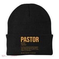 Funny Pastor Definition Gift Christian Preachers Women Beanie thumb 0