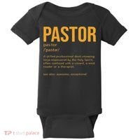 Funny Pastor Definition Gift Christian Preachers Women Baby Bodysuit thumb 0