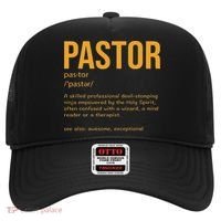 Funny Pastor Definition Gift Christian Preachers Women Hat thumb 0