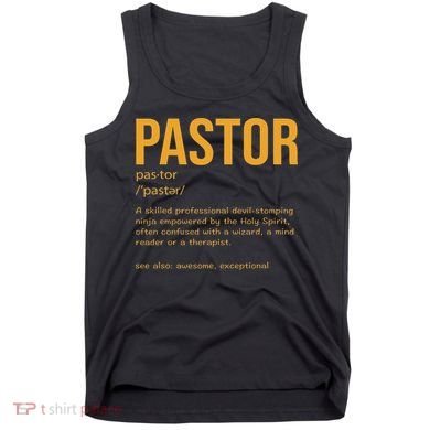 Funny Pastor Definition Gift Christian Preachers Women Tank Top