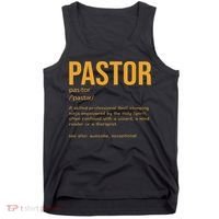 Funny Pastor Definition Gift Christian Preachers Women Tank Top thumb 0