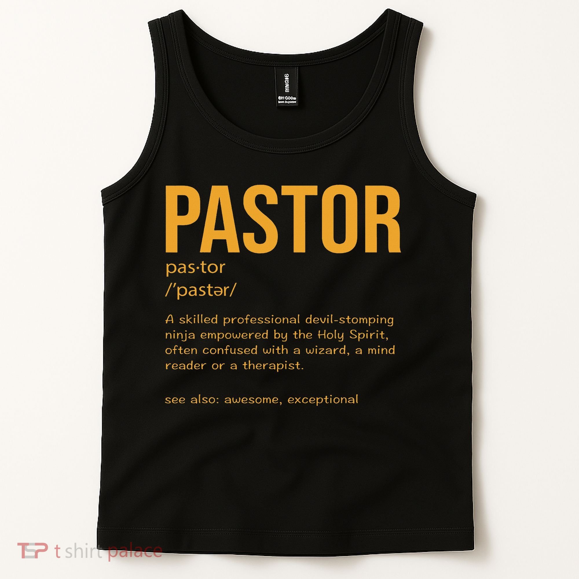 Funny Pastor Definition Gift Christian Preachers Women Tank Top