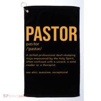Funny Pastor Definition Gift Christian Preachers Women Golf Towel thumb 0