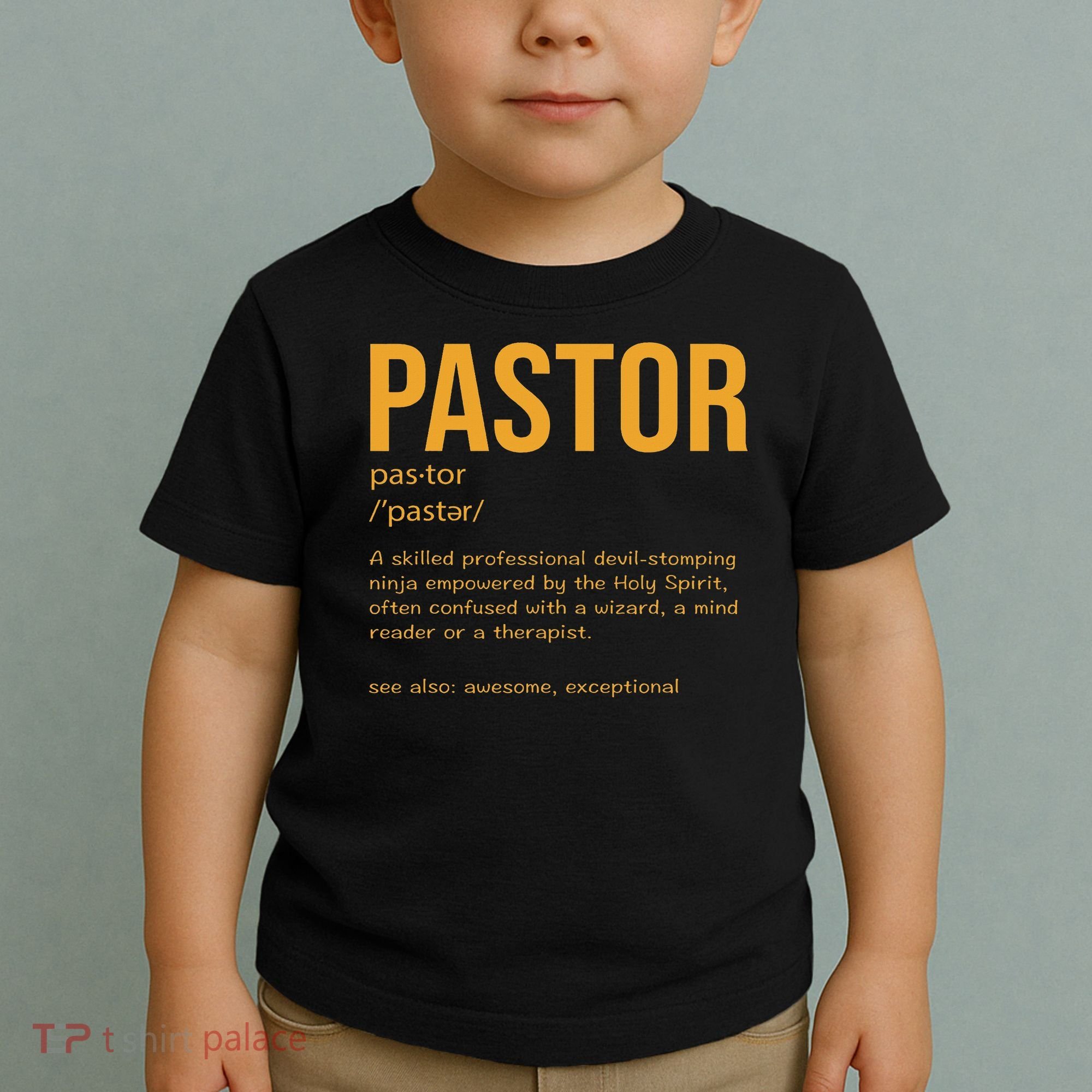 Funny Pastor Definition Gift Christian Preachers Women Toddler T-Shirt