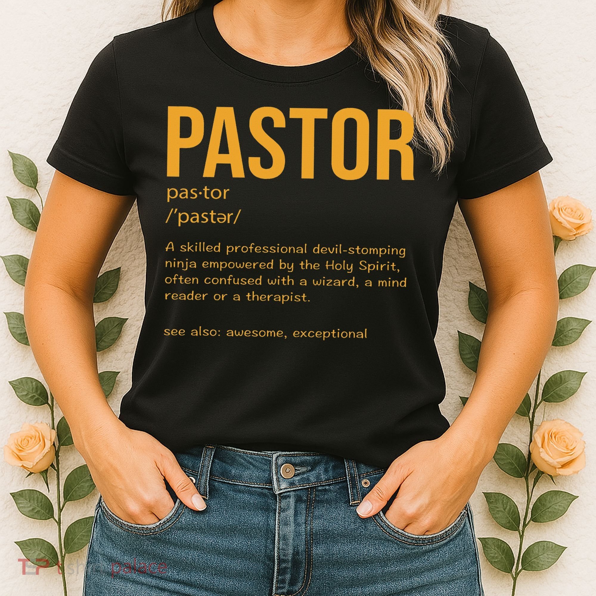 Funny Pastor Definition Gift Christian Preachers Women Women's T-Shirt