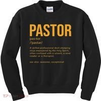 Funny Pastor Definition Gift Christian Preachers Women Kids Sweatshirt thumb 0