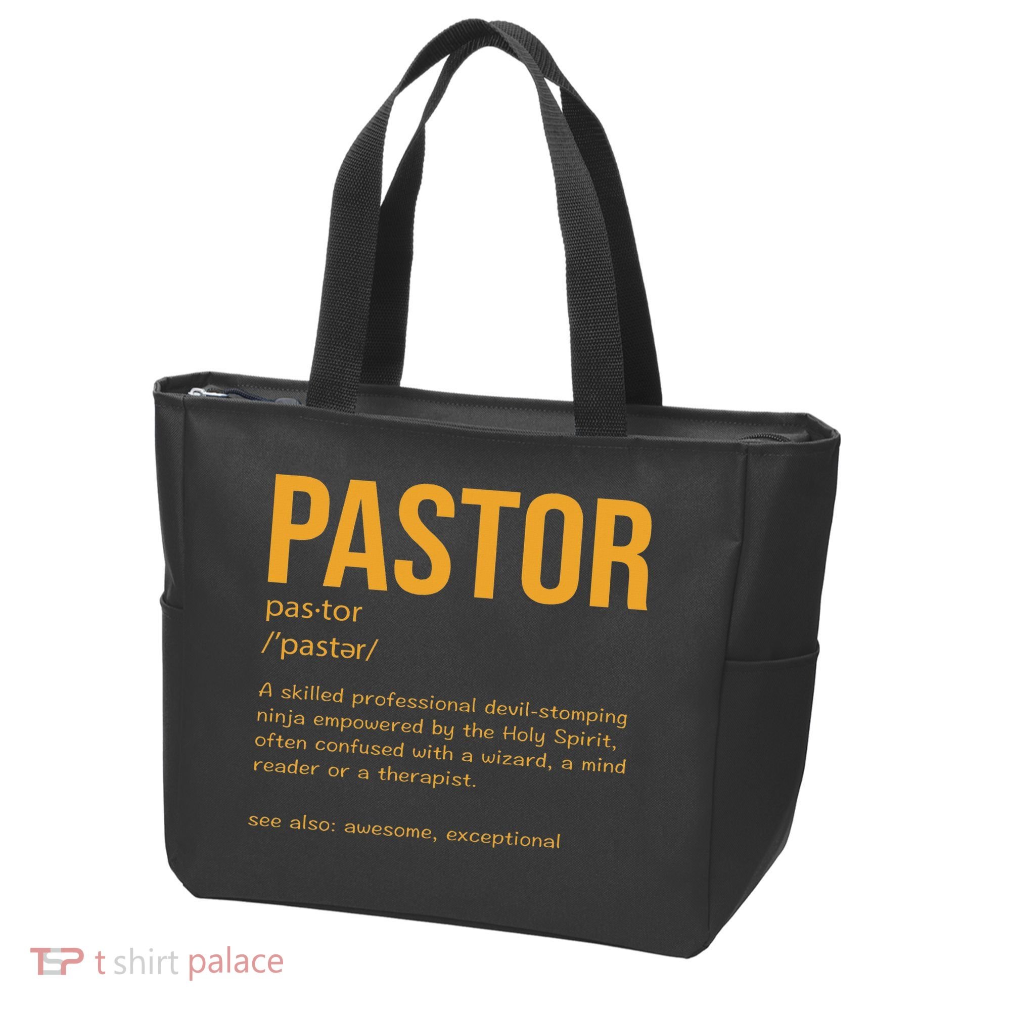 Funny Pastor Definition Gift Christian Preachers Women Tote Bag