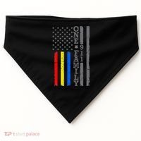Fire Police Dispatcher 911 Emergency Services USA-Made Doggie Bandana thumb 0