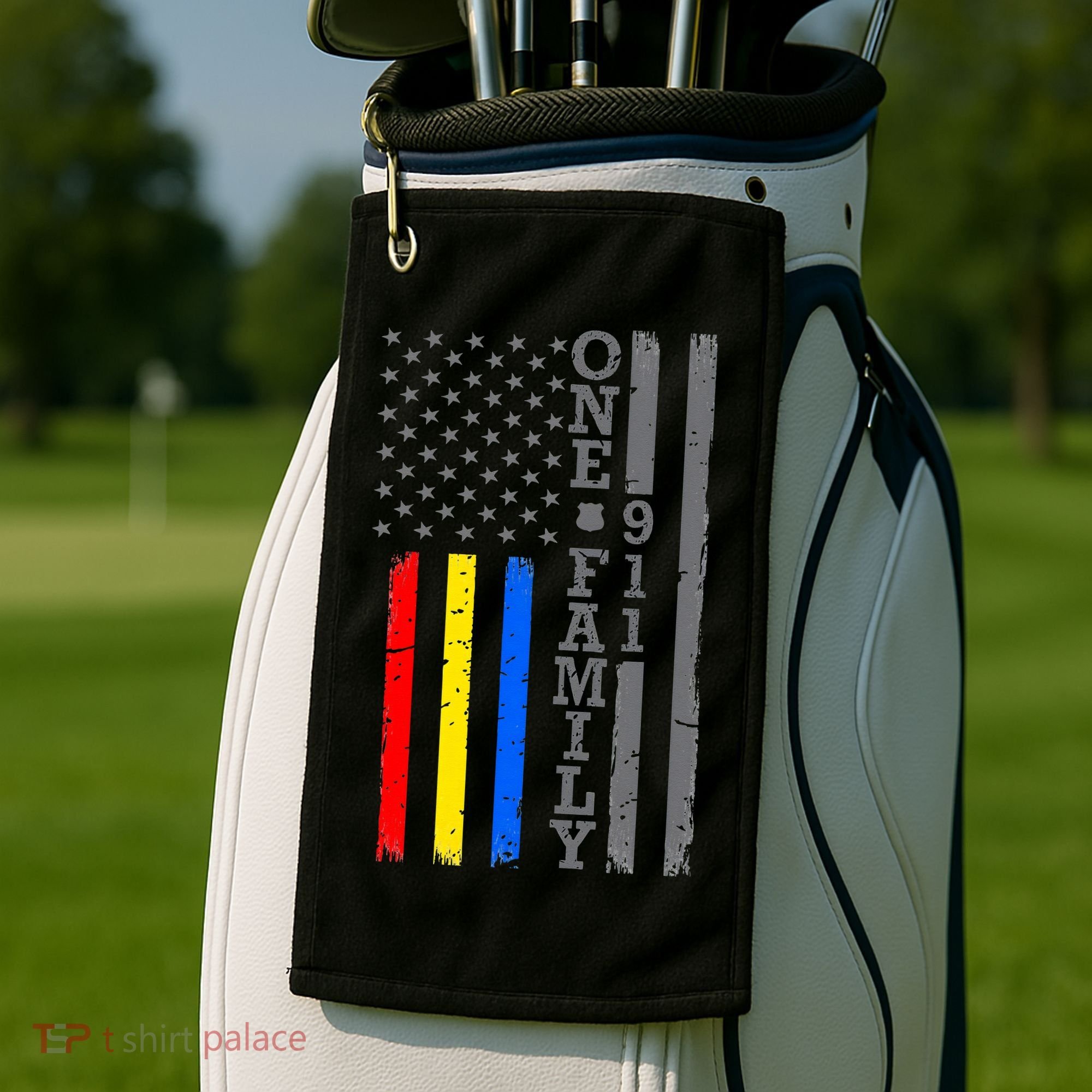 Fire Police Dispatcher 911 Emergency Services Golf Towel