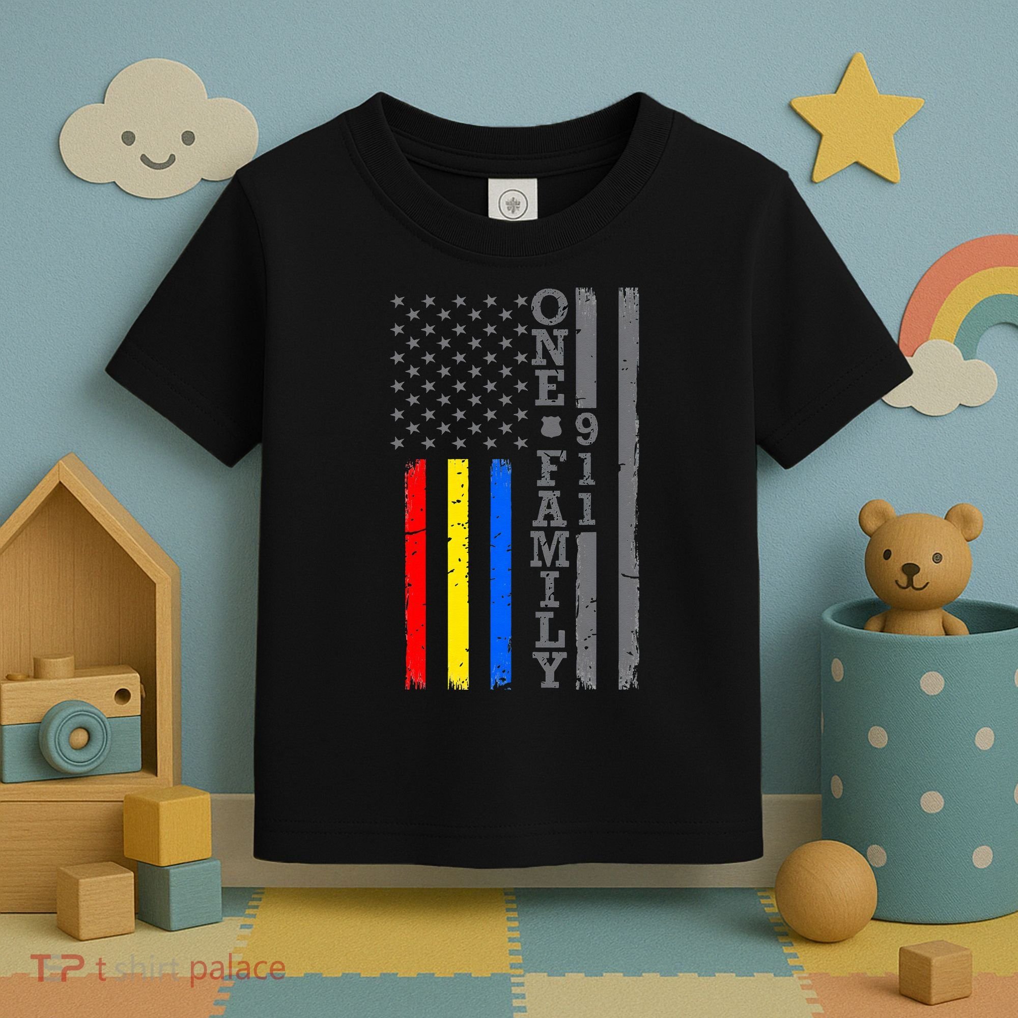 Fire Police Dispatcher 911 Emergency Services Toddler T-Shirt