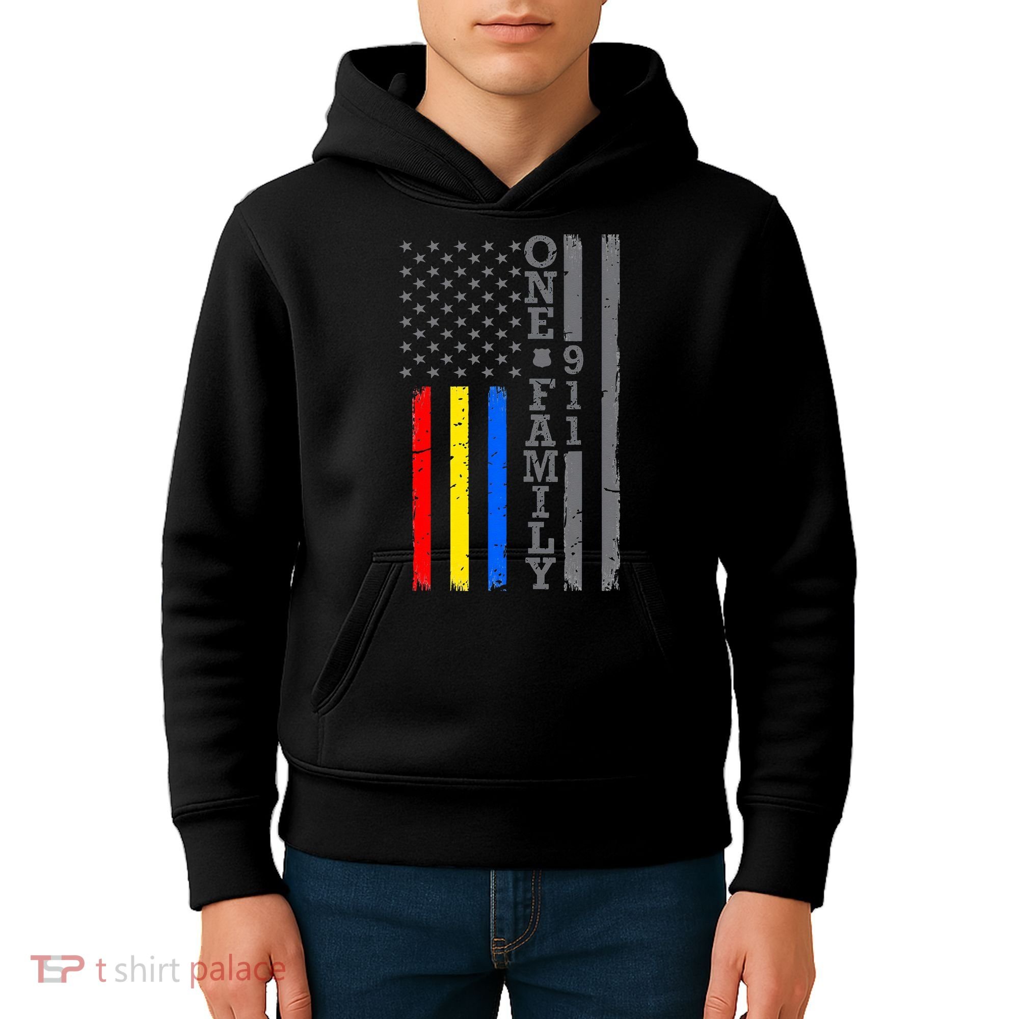Fire Police Dispatcher 911 Emergency Services Kids Hoodie