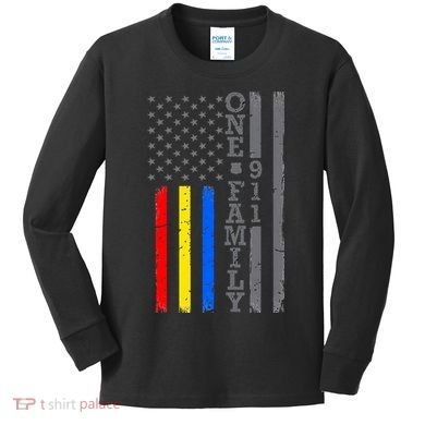 Fire Police Dispatcher 911 Emergency Services Kids Long Sleeve Shirt