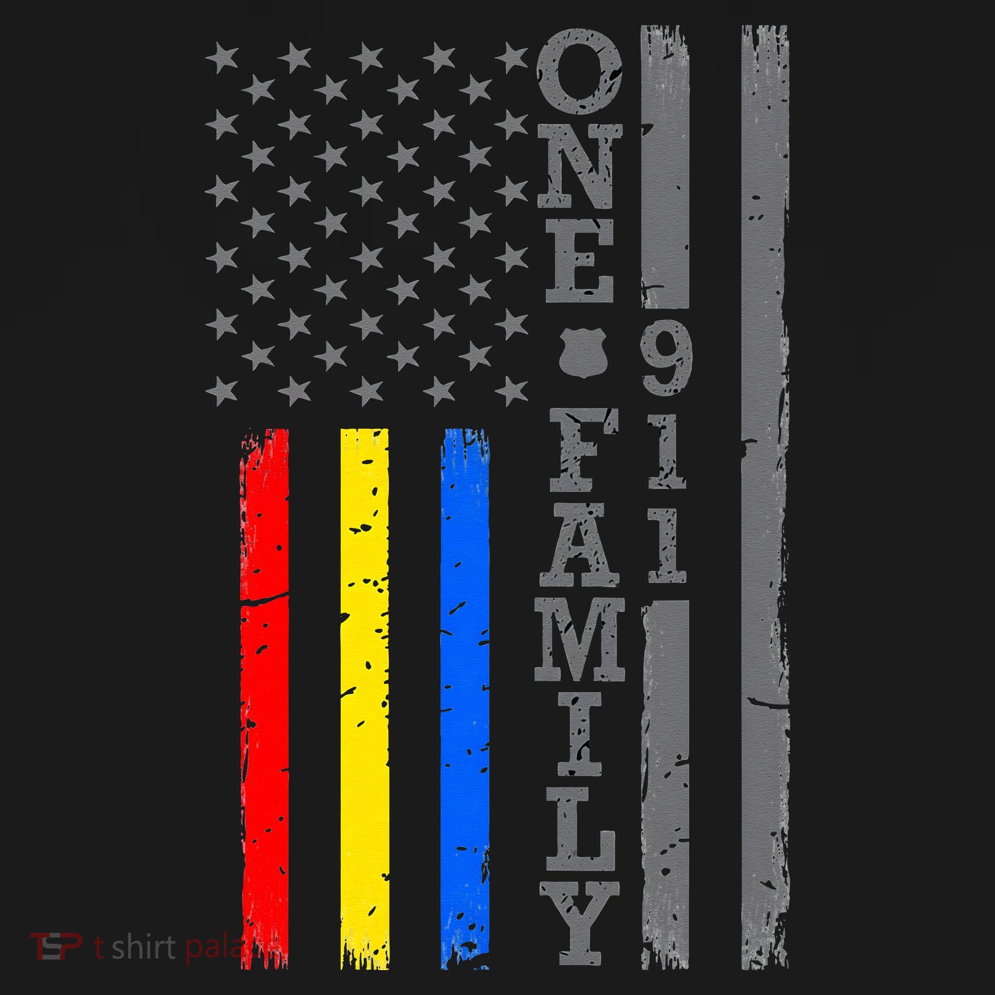 Fire Police Dispatcher 911 Emergency Services Kids T-Shirt