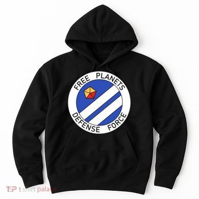 Free Planets Defense Force Insignia Corner Print Hoodie