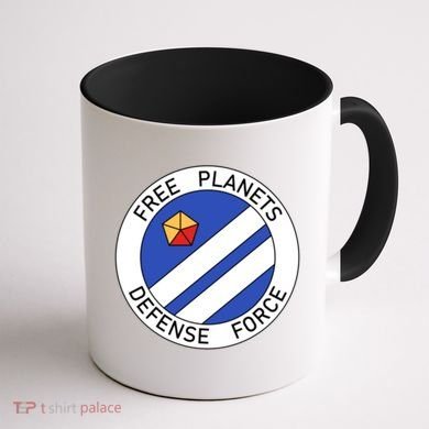 Free Planets Defense Force Insignia Corner Print Coffee Mug back