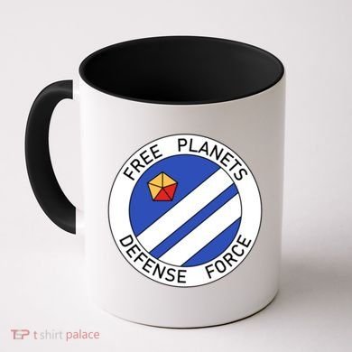 Free Planets Defense Force Insignia Corner Print Coffee Mug