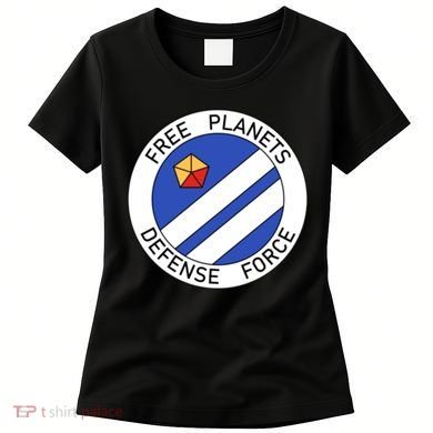 Free Planets Defense Force Insignia Corner Print Women's T-Shirt