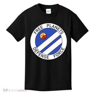 Free Planets Defense Force Insignia Corner Print Kids T-Shirt