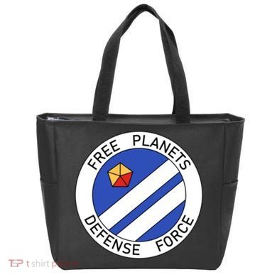Free Planets Defense Force Insignia Corner Print Tote Bag