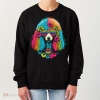 Funny Poodle Dog Miniature Poodle Toy Poodle Hippie Women's Sweatshirt thumb 0