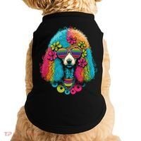 Funny Poodle Dog Miniature Poodle Toy Poodle Hippie Doggie Tank thumb 0