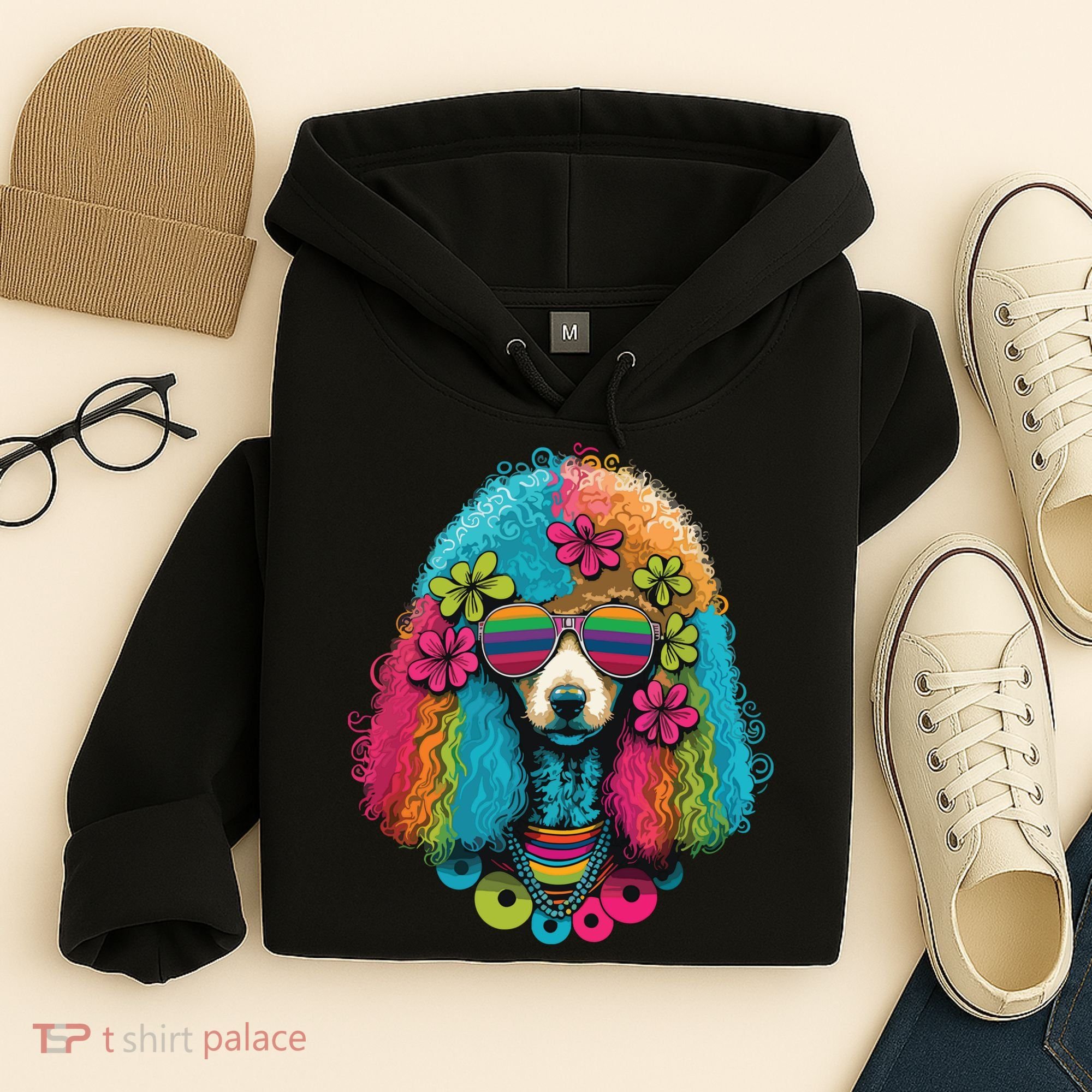 Funny Poodle Dog Miniature Poodle Toy Poodle Hippie Hoodie