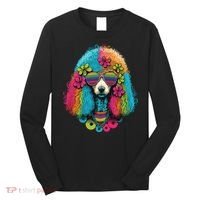 Funny Poodle Dog Miniature Poodle Toy Poodle Hippie Long Sleeve Shirt thumb 0