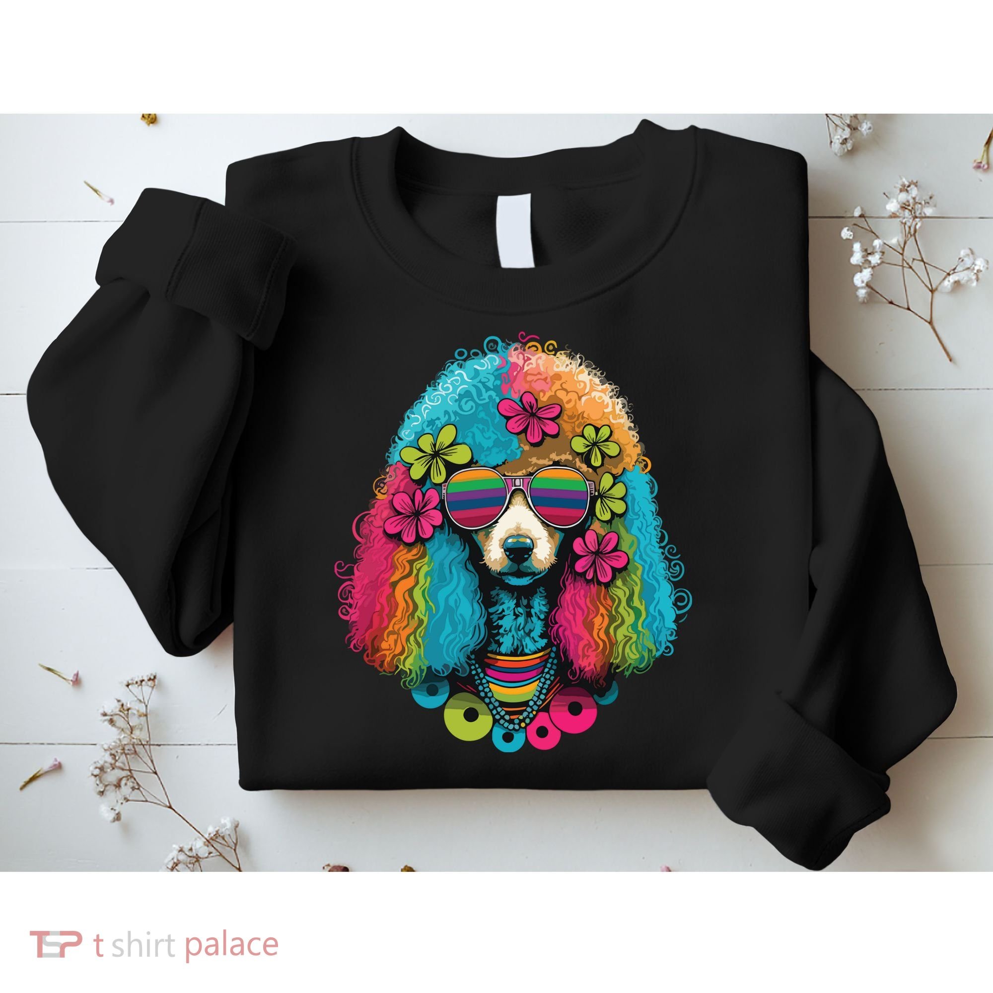 Funny Poodle Dog Miniature Poodle Toy Poodle Hippie Sweatshirt