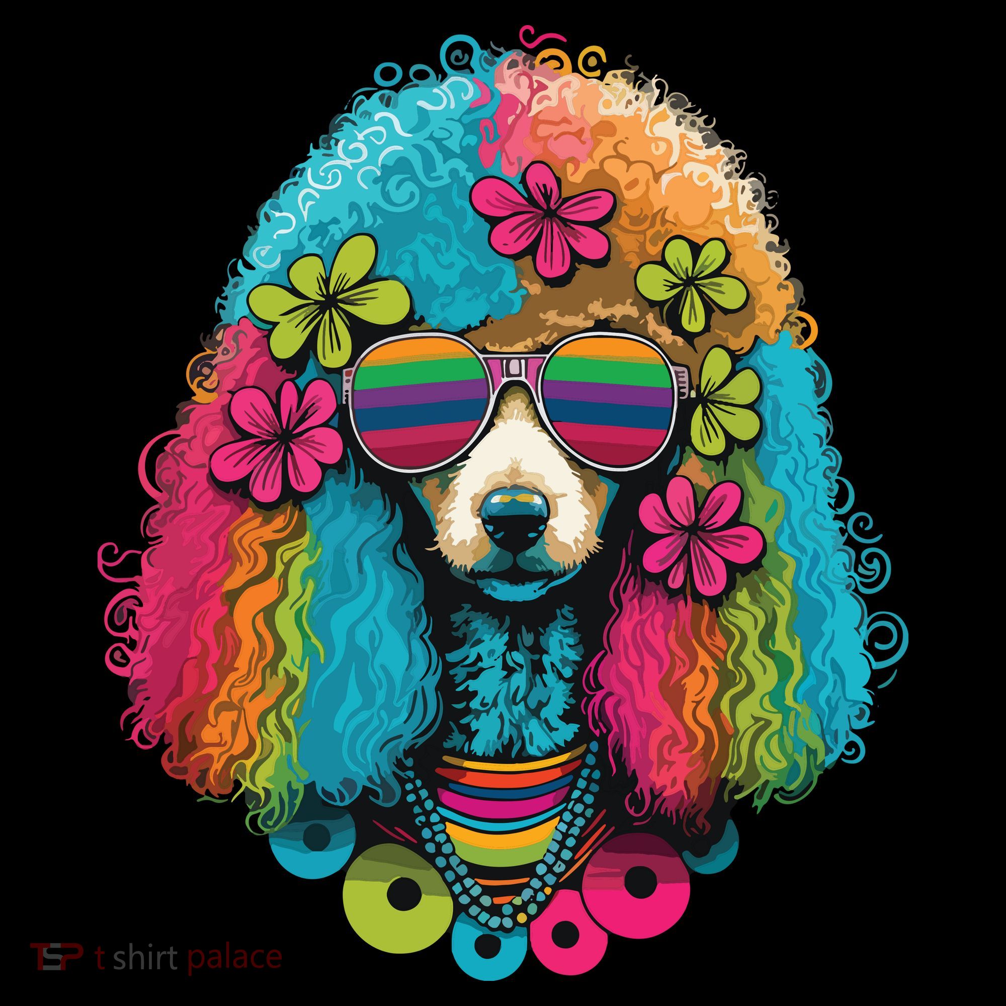 Funny Poodle Dog Miniature Poodle Toy Poodle Hippie Coffee Mug