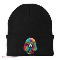 Funny Poodle Dog Miniature Poodle Toy Poodle Hippie Beanie thumb 0