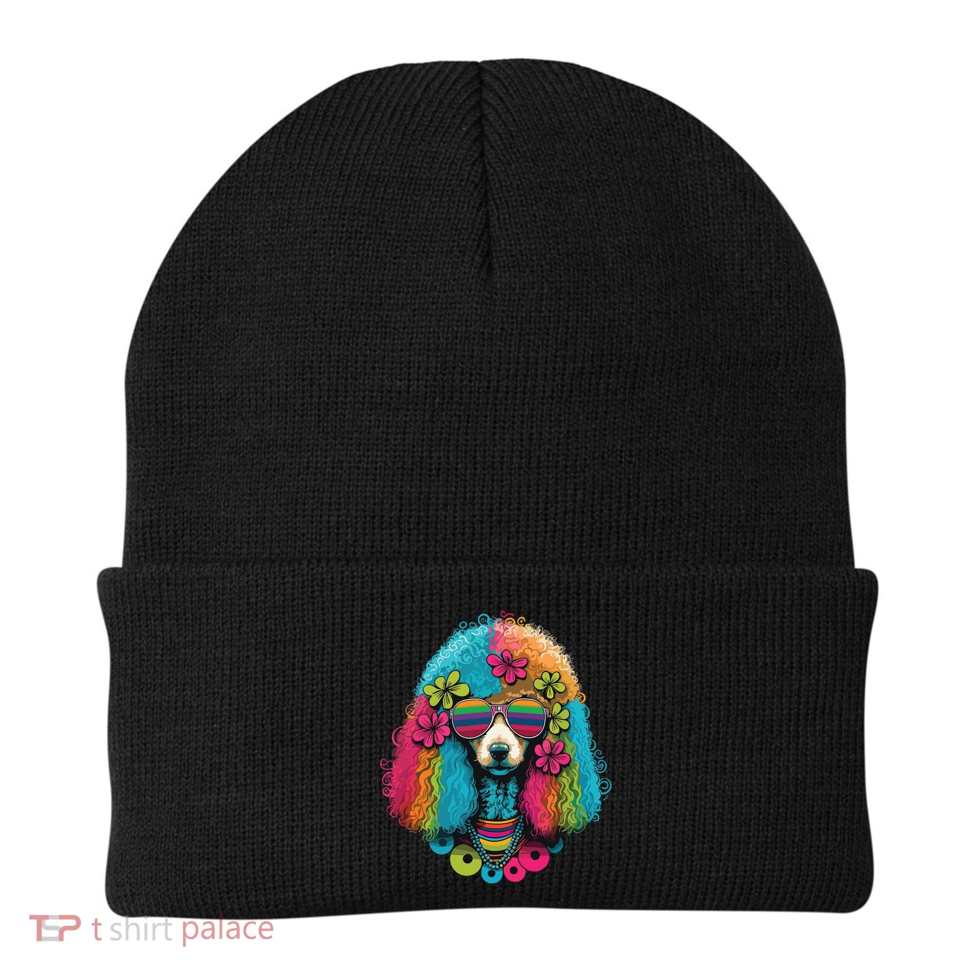 Funny Poodle Dog Miniature Poodle Toy Poodle Hippie Beanie
