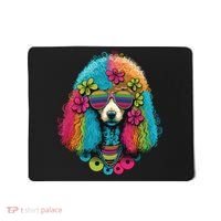 Funny Poodle Dog Miniature Poodle Toy Poodle Hippie Mousepad thumb 0