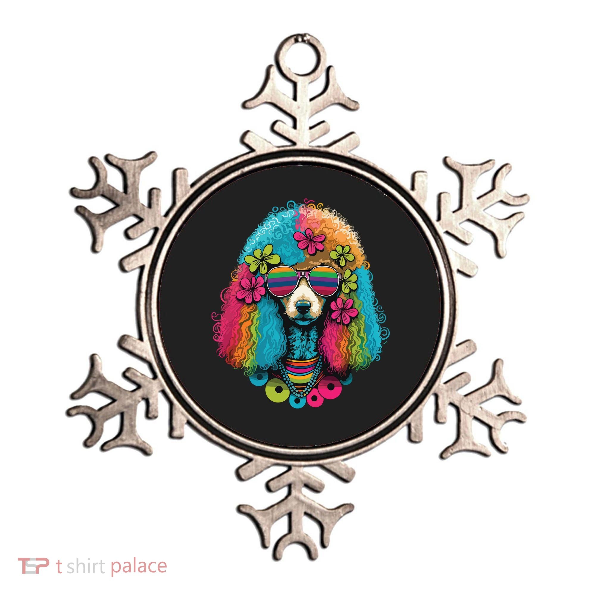 Funny Poodle Dog Miniature Poodle Toy Poodle Hippie Ornament