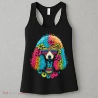 Funny Poodle Dog Miniature Poodle Toy Poodle Hippie Women's Tank Top thumb 3
