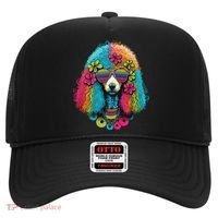 Funny Poodle Dog Miniature Poodle Toy Poodle Hippie Hat thumb 0