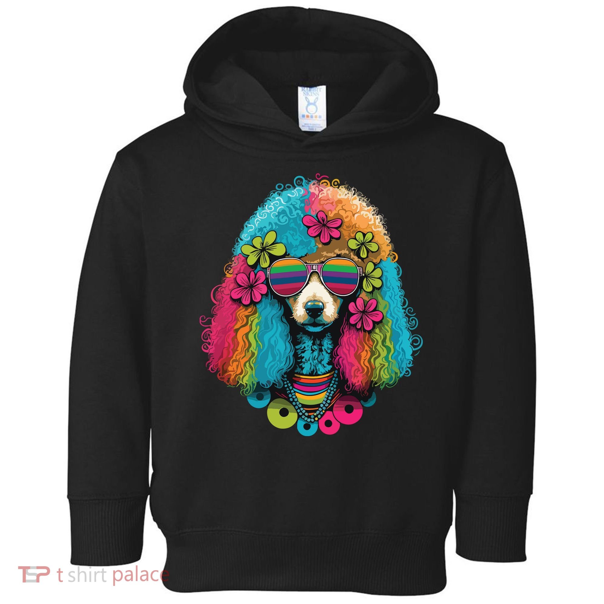 Funny Poodle Dog Miniature Poodle Toy Poodle Hippie Toddler Hoodie