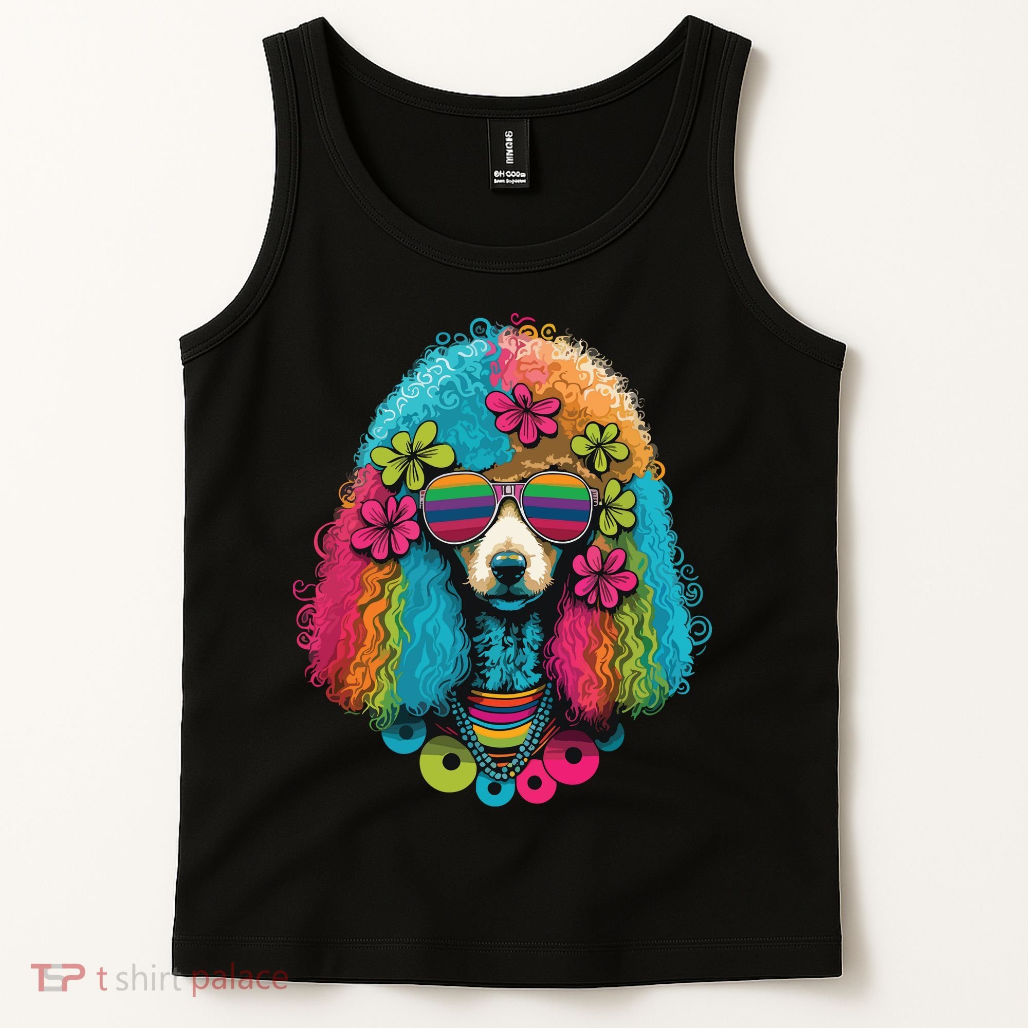 Funny Poodle Dog Miniature Poodle Toy Poodle Hippie Tank Top
