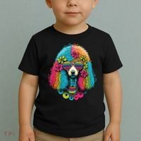 Funny Poodle Dog Miniature Poodle Toy Poodle Hippie Toddler T-Shirt thumb 2