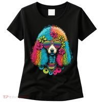 Funny Poodle Dog Miniature Poodle Toy Poodle Hippie Women's T-Shirt thumb 0