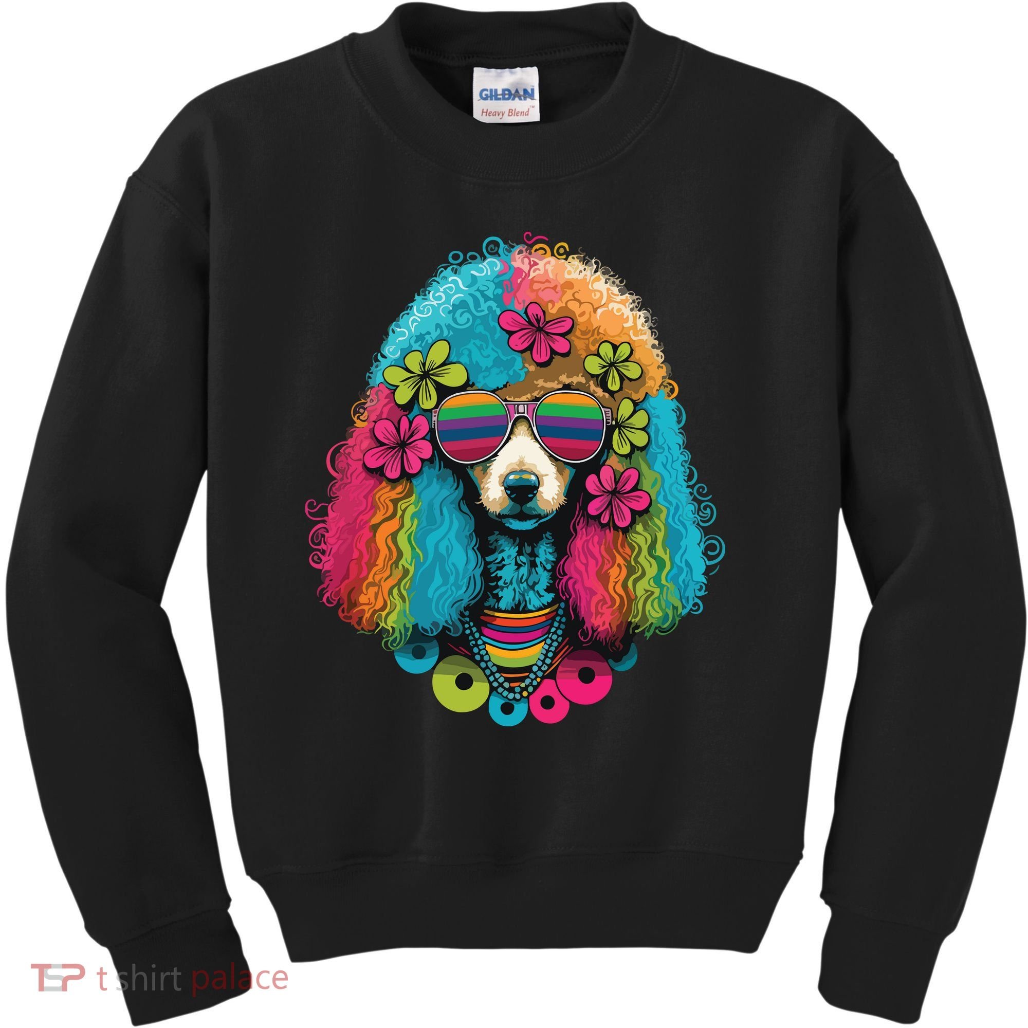 Funny Poodle Dog Miniature Poodle Toy Poodle Hippie Kids Sweatshirt