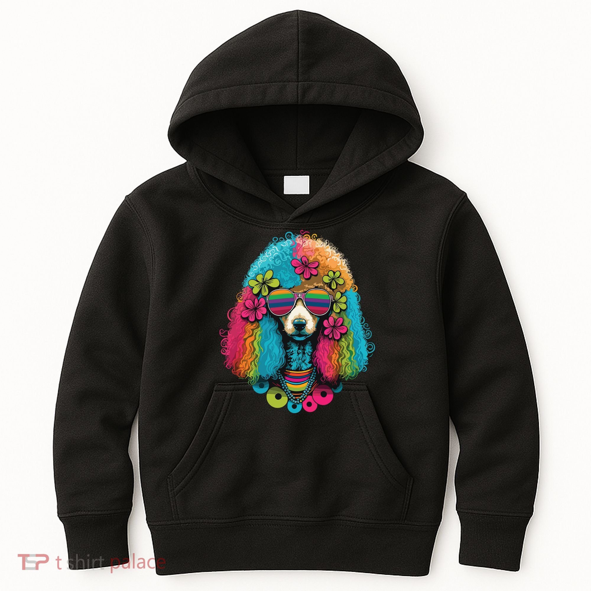 Funny Poodle Dog Miniature Poodle Toy Poodle Hippie Kids Hoodie
