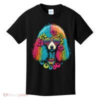 Funny Poodle Dog Miniature Poodle Toy Poodle Hippie Kids T-Shirt thumb 0